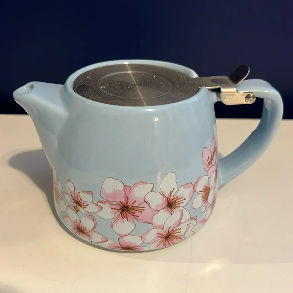 Blue Floral Teapot